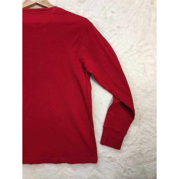 Land's End Long Sleeve Shirt Men's Small Red Casual Buttons - Picture 10 of 11